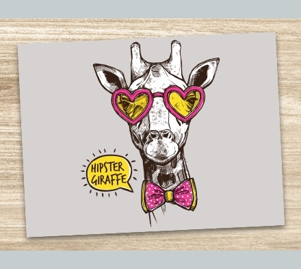 Hipster Giraffe